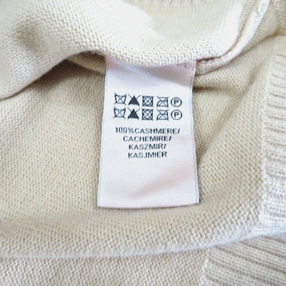 Nanette Lepore Women's Sweater Size M 100% 2 Ply Cashmere Oatmeal Beige - Picture 6 of 13
